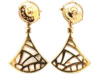 18ct Gold Diva's Dream Earrings set with Mother of Pearl & Diamonds by Bulgari