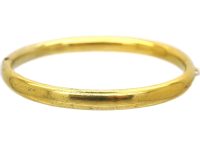 Edwardian 15ct Gold Plain Bangle