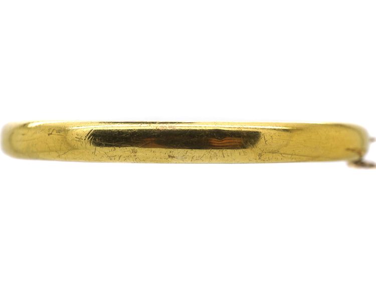 Edwardian 15ct Gold Plain Bangle