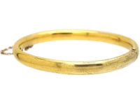 Edwardian 15ct Gold Plain Bangle
