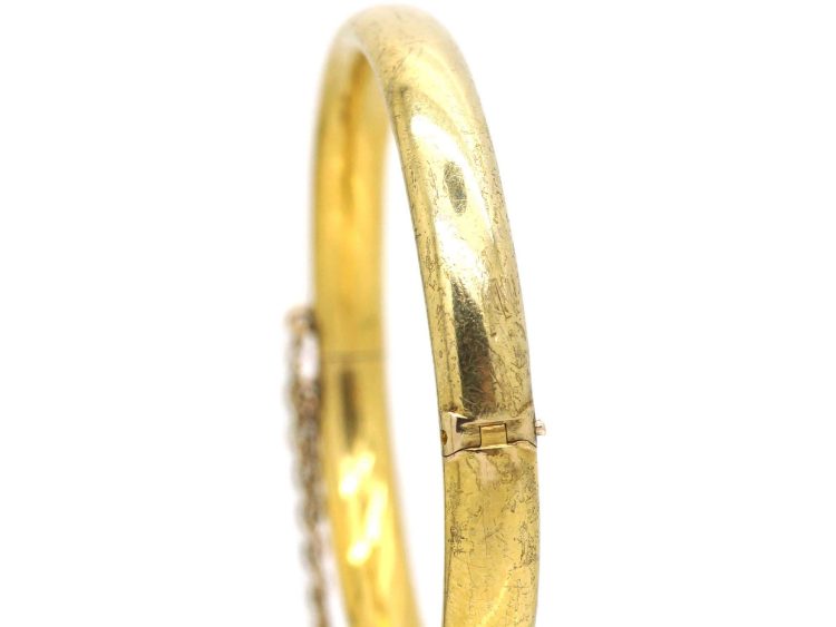 Edwardian 15ct Gold Plain Bangle
