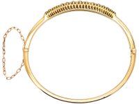 Edwardian 15ct Gold Bangle set with Diamonds