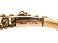 Edwardian 9ct Gold Curb Design Bangle