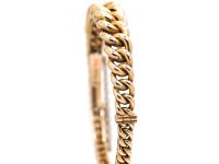 Edwardian 9ct Gold Curb Design Bangle