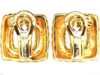 Vintage 18ct Gold Clip On Earrings by Hermes