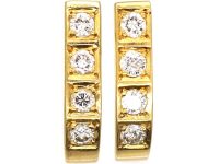 18ct Gold & Diamond Half Hoop Earrings