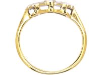 Art Deco 18ct Gold & Platinum Bow Ring set with Diamonds