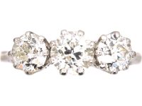 18ct White Gold Three Stone Diamond Ring