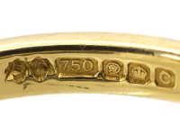 18ct Gold Sapphire & Diamond Cluster Ring