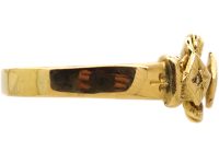 Edwardian 18ct Gold Lover's Knot Ring set with Three Diamonds