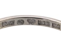 Early 20th Century 18ct White Gold, Sapphire & Diamond Oval Cluster Ring