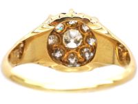 Edwardian 18ct Gold Diamond Cluster Ring