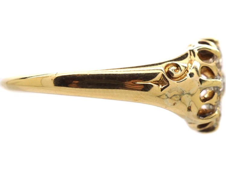 Edwardian 18ct Gold Diamond Cluster Ring