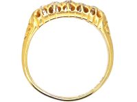 Edwardian 18ct Gold, Five Stone Claw Set Diamond Ring