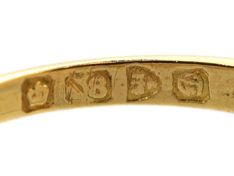 Edwardian 18ct Gold, Five Stone Claw Set Diamond Ring