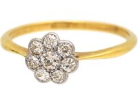 Edwardian 18ct Gold & Platinum, Diamond Cluster Ring