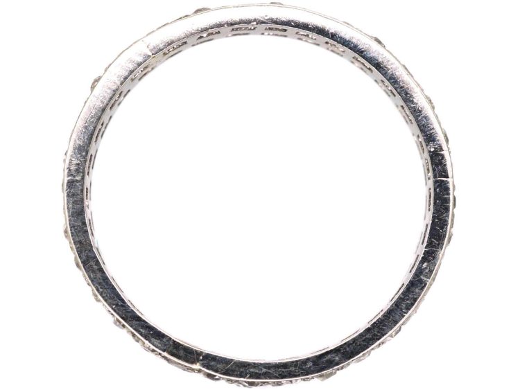 Edwardian Platinum Two Row Diamond Eternity Ring