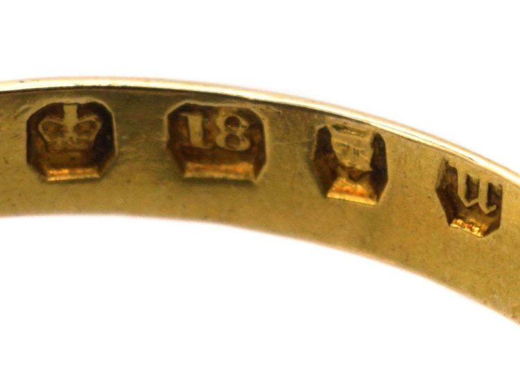 Victorian 18ct Gold ,Natural Split Pearls & Rose Diamond Cluster Ring