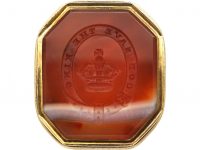 Georgian 18ct Gold Cased & Carnelian Seal with Intaglio God Save the King
