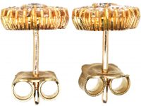 Early 20th Century 18ct Gold Diamond Cluster Earrings