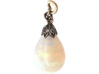 Edwardian Opal & Rose Diamond Pendant