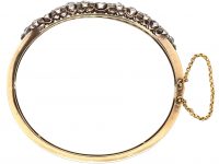Edwardian 15ct Gold & Silver, Sapphire & Diamond Bangle