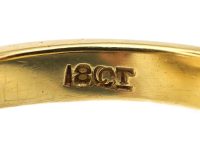 Mid Century 18ct Gold Opal & Diamond Oval Cluster Ring