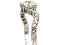 Edwardian Platinum Diamond Twist Ring