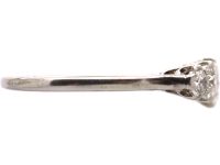 Early 20th Century 18ct White Gold & Platinum Five Stone Diamond Ring