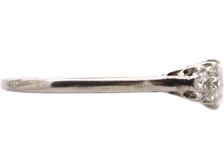 Early 20th Century 18ct White Gold & Platinum Five Stone Diamond Ring