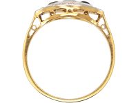 Art Deco 18ct Gold & Platinum, Sapphire & Diamond Ring