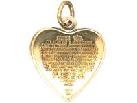 Mid 20th Century Silver Gilt Pink Enamel Heart Pendant