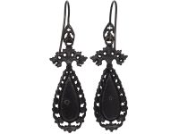 Early 19th Century Berlin Iron Neo Classical Drop Earrings