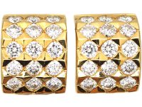 18ct Gold Clip On Half Hoop Earrings set with Diamonds by Boucheron