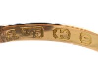 Early Victorian 15ct Gold Three Stone Opal & Ruby Ring