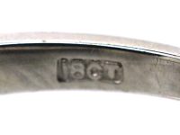 18ct White Gold Ring set with a Square Step Cut Diamond