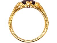 William 1V 18ct Gold Ring set with an Almandine Garnet