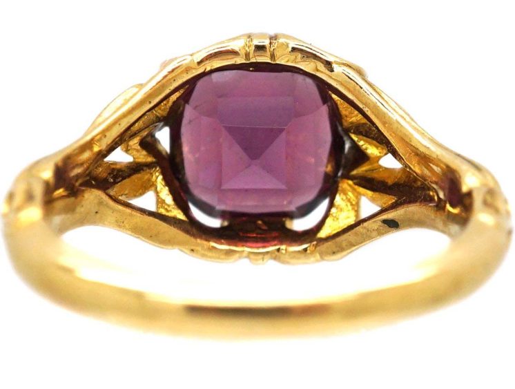 William 1V 18ct Gold Ring set with an Almandine Garnet