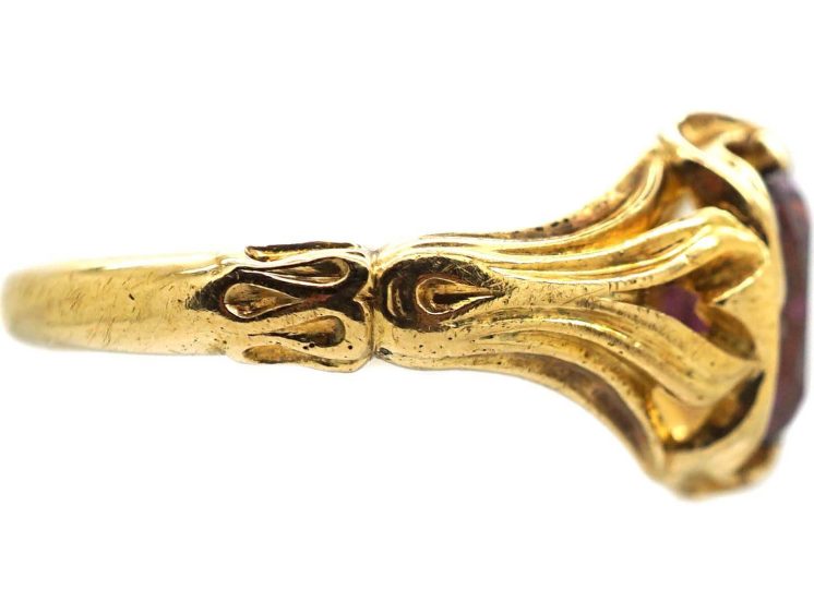 William 1V 18ct Gold Ring set with an Almandine Garnet