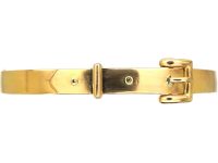 Edwardian 10ct Gold Buckle Bangle
