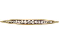 Edwardian 15ct Gold Bangle set with Graduated Old Mine Cut Diamonds