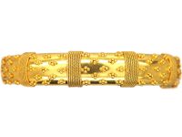 Victorian 15ct Gold Etruscan Revival Bangle