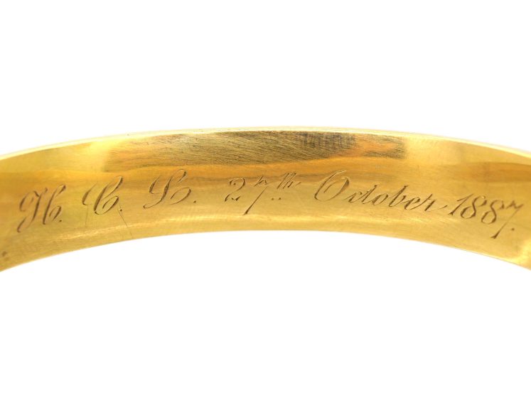 Victorian 15ct Gold Etruscan Revival Bangle
