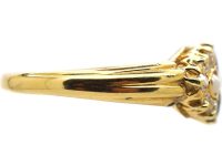 Edwardian 18ct Gold Two Stone Sapphire, Natural Split Pearl & Diamond Ring