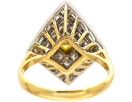 18ct Gold Diamond Shpaed Ring set with Diamonds & a Canary Yellow Diamond