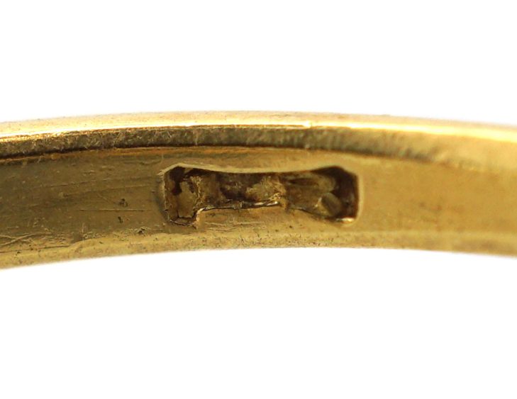 Edwardian 18ct Gold & Platinum Triple Cluster Diamond Ring