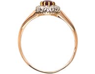 Early 20th Century 14ct Gold,  Ruby & Diamond Oval Cluster Ring