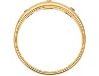 Victorian 18ct Gold Three Stone Diamond Gypsy Ring