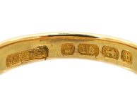 Victorian 18ct Gold Three Stone Diamond Gypsy Ring