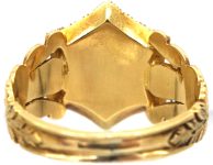 Georgian 18ct Gold, Amethyst & Natural Split Pearl Cluster Ring